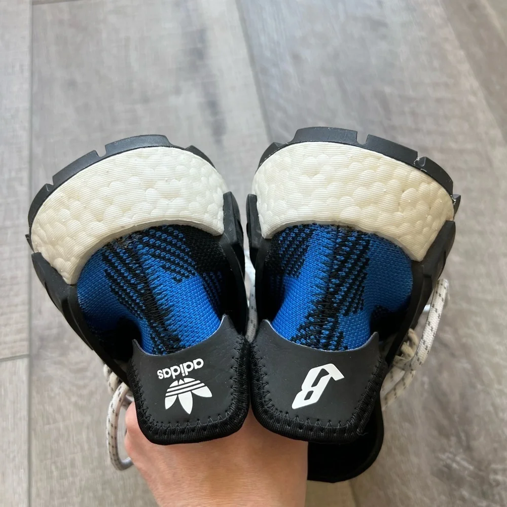 adidas NMD Hu Pharrell x BBC Blue Plaid Size 4